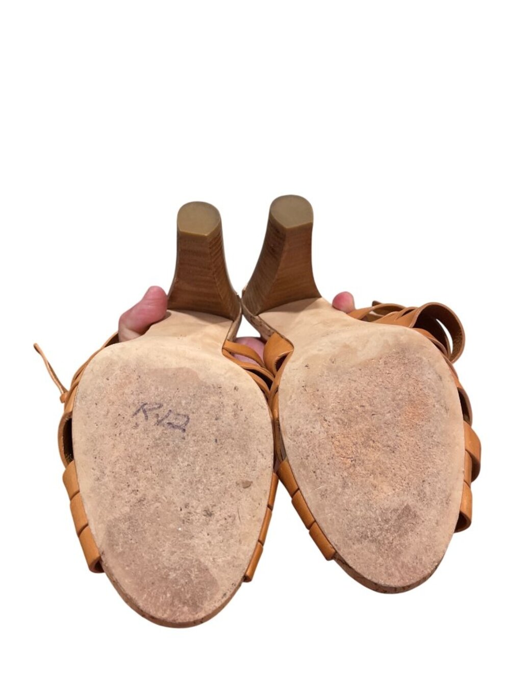 Coach wms brown leather strappy open toe 4" block dress heels sz 9B SKU 10-086 - Picture 5 of 14